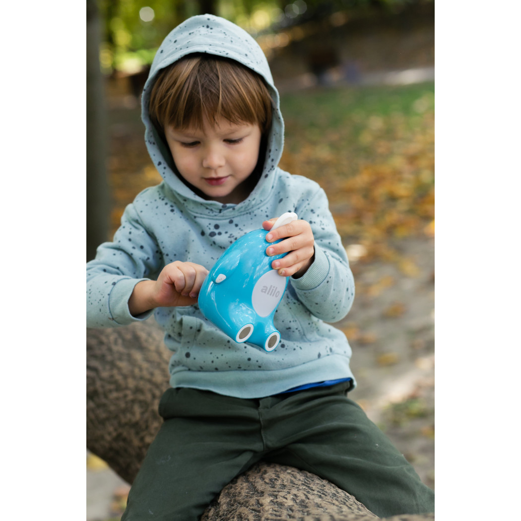 Króliczek Happy Bunny - Niebieski - Zabawka Edukacyjna - Alilo