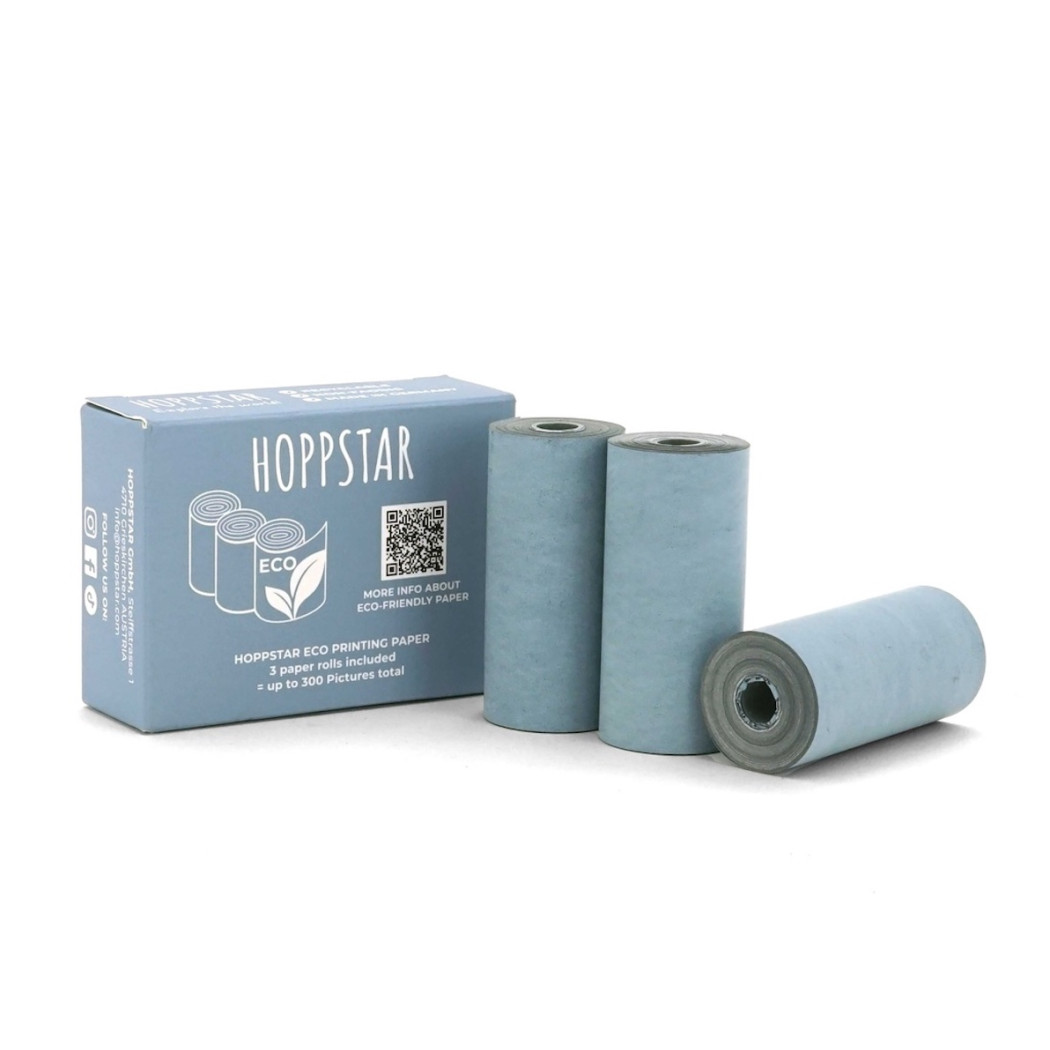 Wkłady Hoppstar ECO - Papierowe Rolki Termiczne do Aparatu Hoppstar Artist - Zestaw 3 Sztuk na 220 Zdjęć