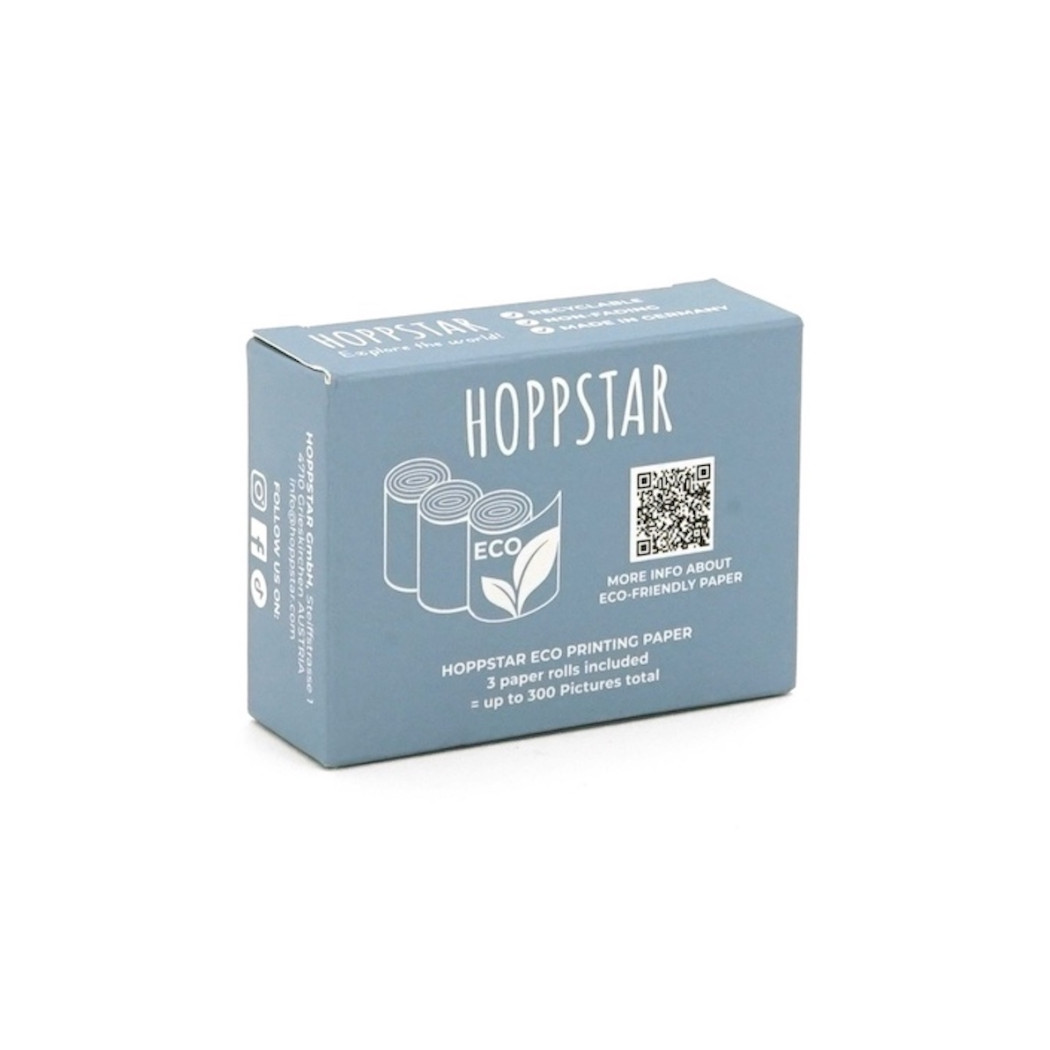 Wkłady Hoppstar ECO - Papierowe Rolki Termiczne do Aparatu Hoppstar Artist - Zestaw 3 Sztuk na 220 Zdjęć