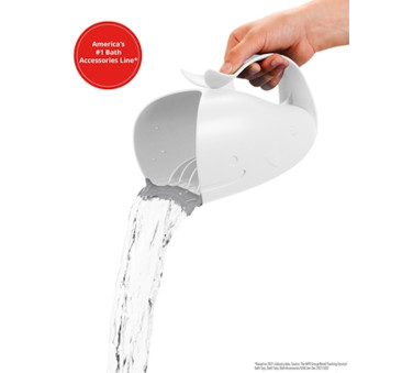 Wodospad Wieloryb Moby White/Biały - Kubek do Mycia Głowy - Skip Hop