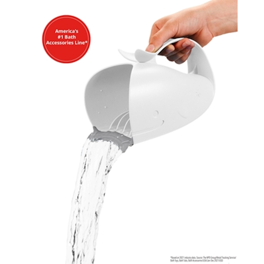 Wodospad Wieloryb Moby White/Biały - Kubek do Mycia Głowy - Skip Hop