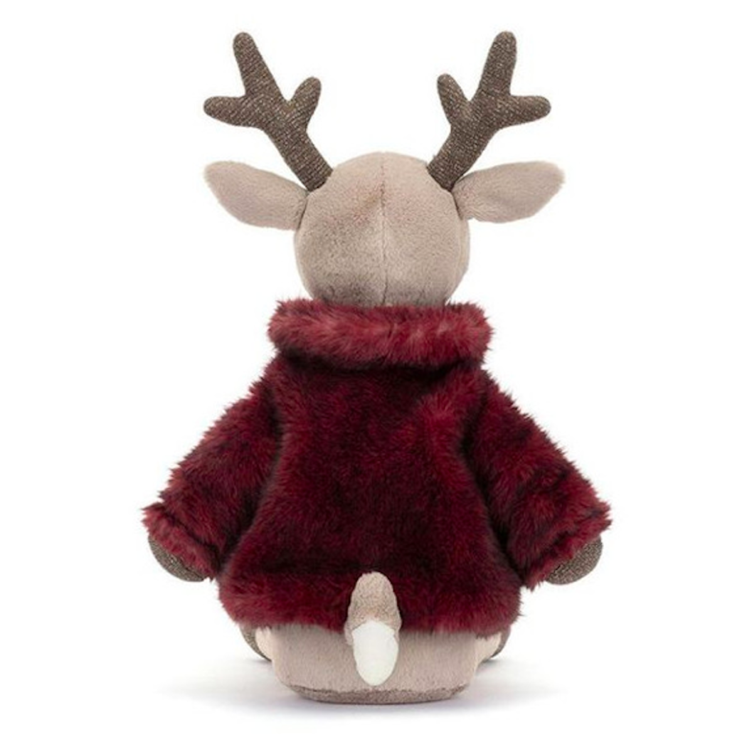 Renifer Vivien w Bordowym Płaszczu 46 cm - Maskotka Przytulanka - Jellycat