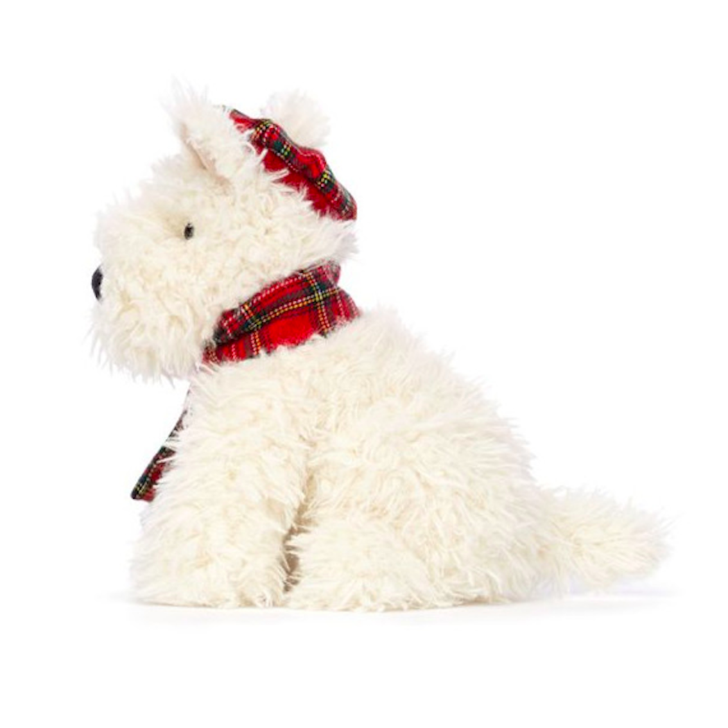 Terrier w Czapce i Szaliku 21 cm - Maskotka Przytulanka Pies - JellyCat