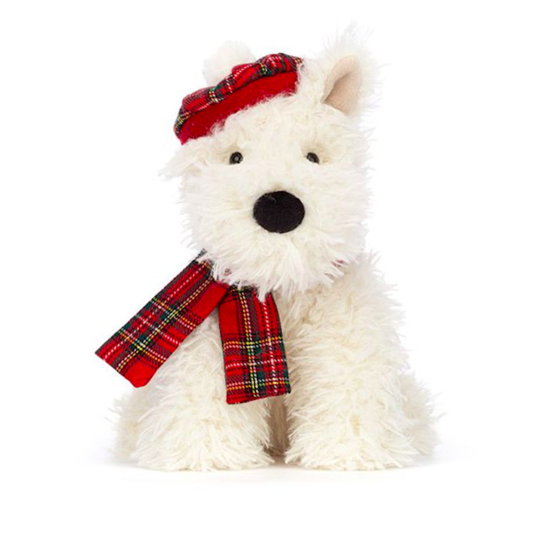 Terrier w Czapce i Szaliku 21 cm - Maskotka Przytulanka Pies - JellyCat