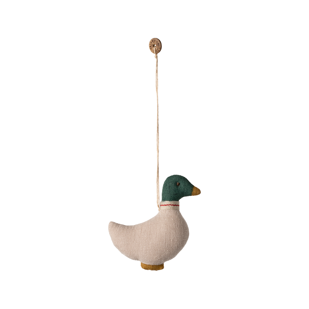 WYPRZEDAŻ Kaczka z Zieloną Główką - Bawełniana Dekoracja Bożonarodzeniowa - Duck Green Ornament - Maileg