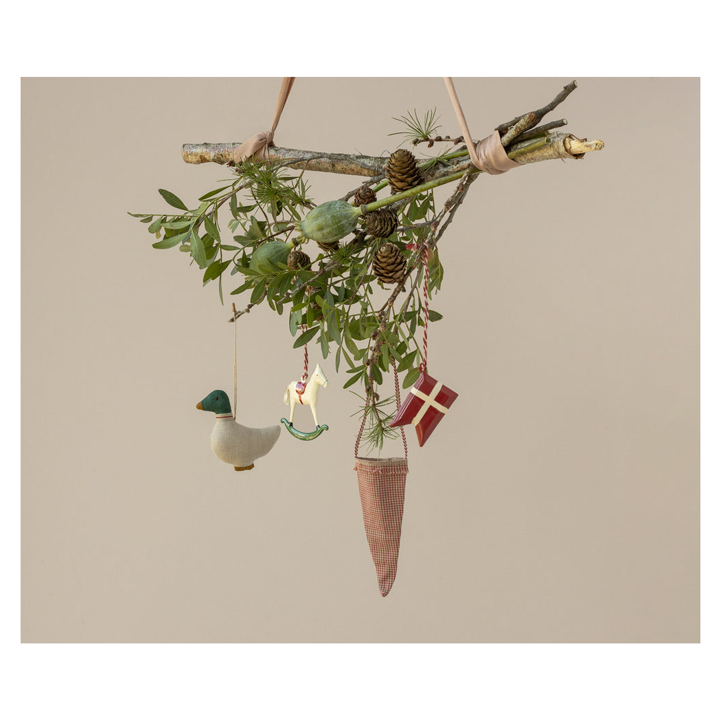 WYPRZEDAŻ Kaczka z Zieloną Główką - Bawełniana Dekoracja Bożonarodzeniowa - Duck Green Ornament - Maileg