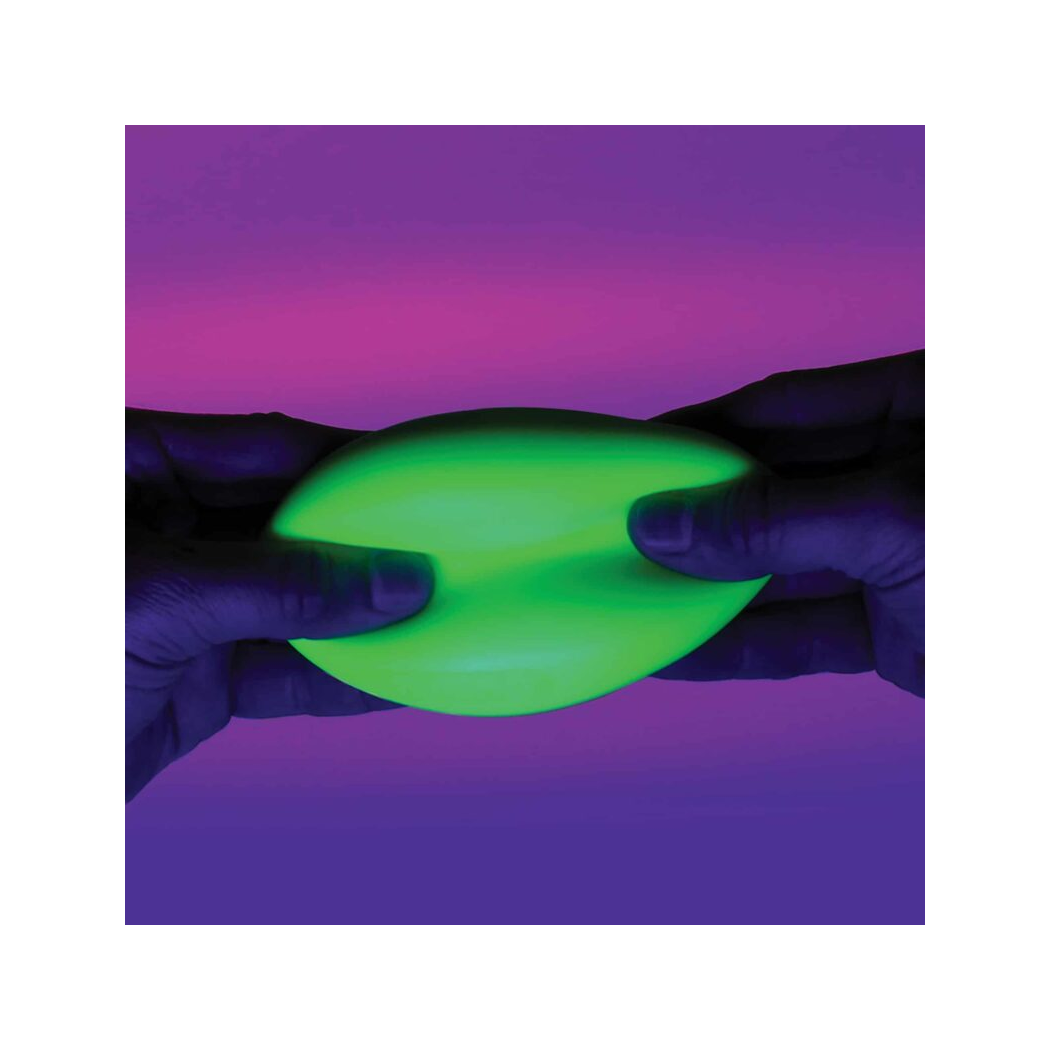 Piłka Świecąca w Ciemności - Zabawka Fluorescencyjna - Gniotek Antystresowy - NeeDoh