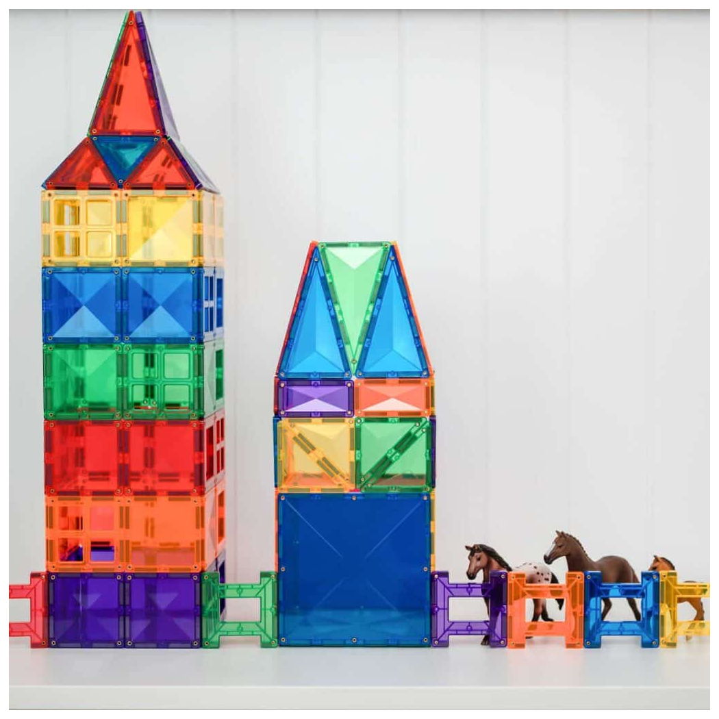 Tęczowy Zestaw Konstrukcyjny - Klocki Magnetyczne - Rainbow Creative Pack - 102 Elementy - Connetix