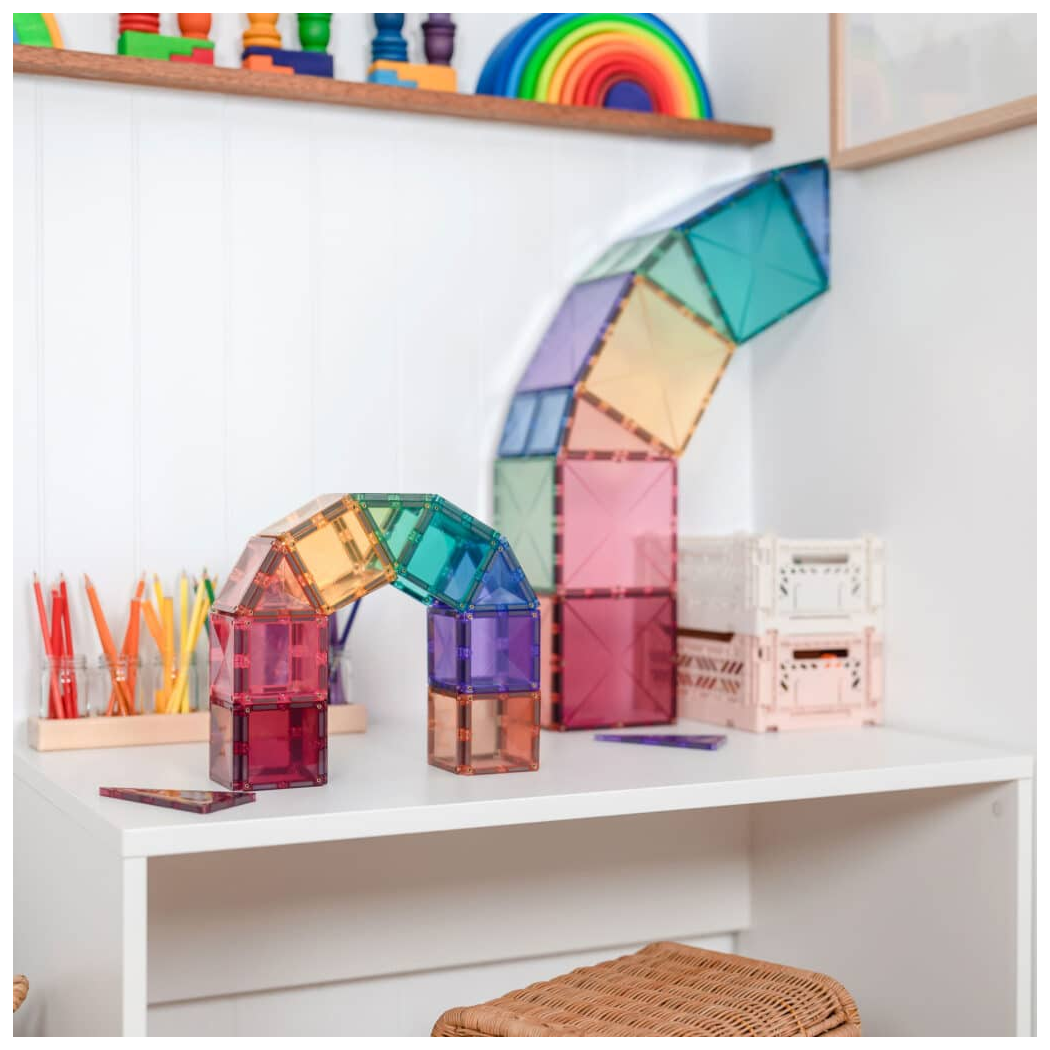 Pastelowy Zestaw Startowy - Klocki Magnetyczne - Pastel Starter Pack - 64 Elementy - Connetix