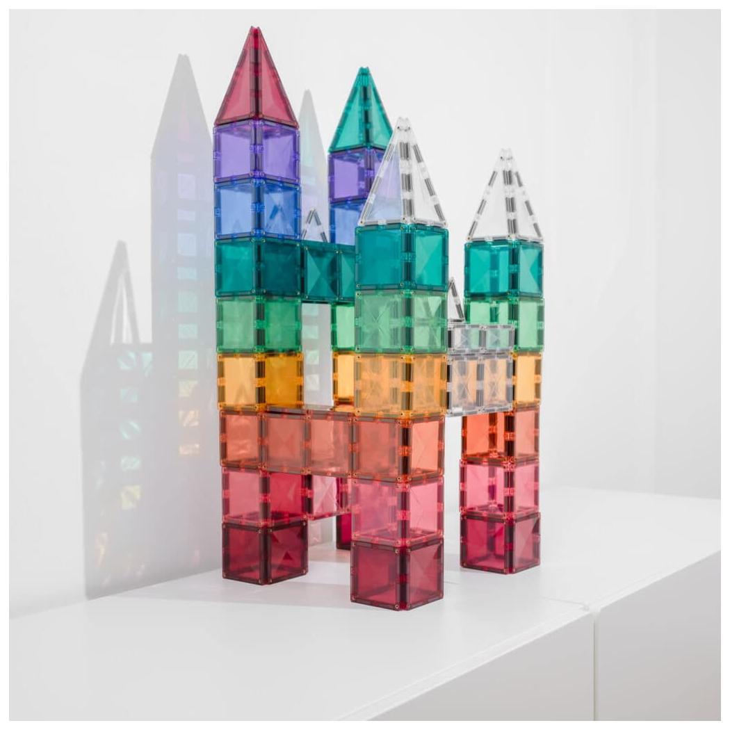 Pastelowe Kwadraty - Klocki Magnetyczne - Pastel Square Pack - 40 Elementów - Connetix