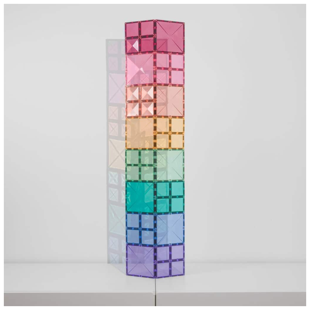 Pastelowe Kwadraty - Klocki Magnetyczne - Pastel Square Pack - 40 Elementów - Connetix