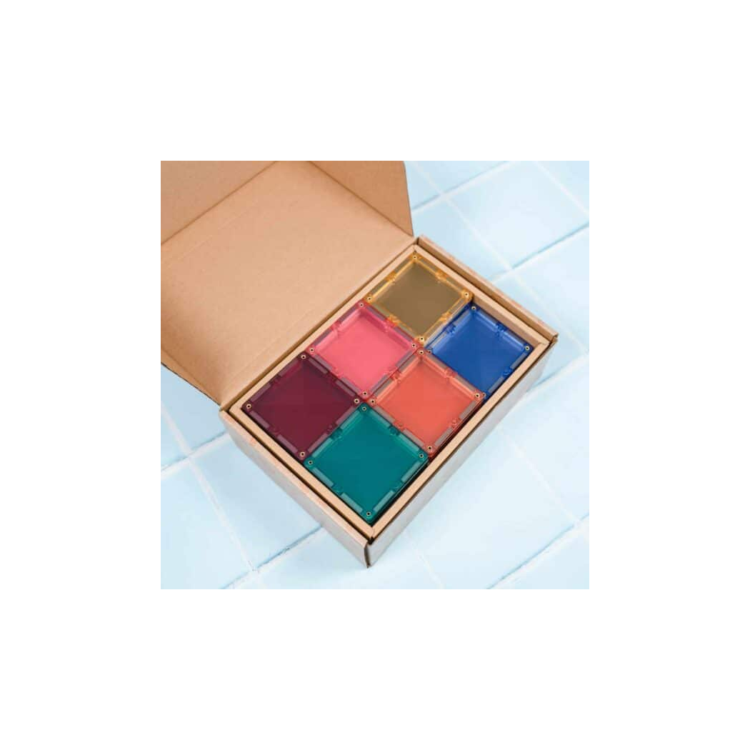 Pastelowe Kwadraty - Klocki Magnetyczne - Pastel Square Pack - 40 Elementów - Connetix