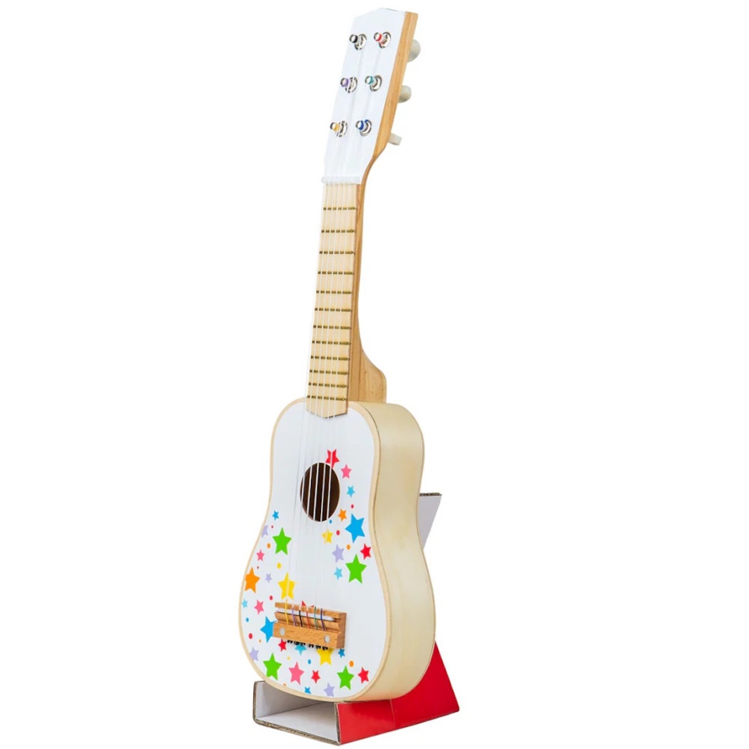 Gitara Drewniana w Gwiazdki - Akustyczna - Zabawka Muzyczna - BigJigs