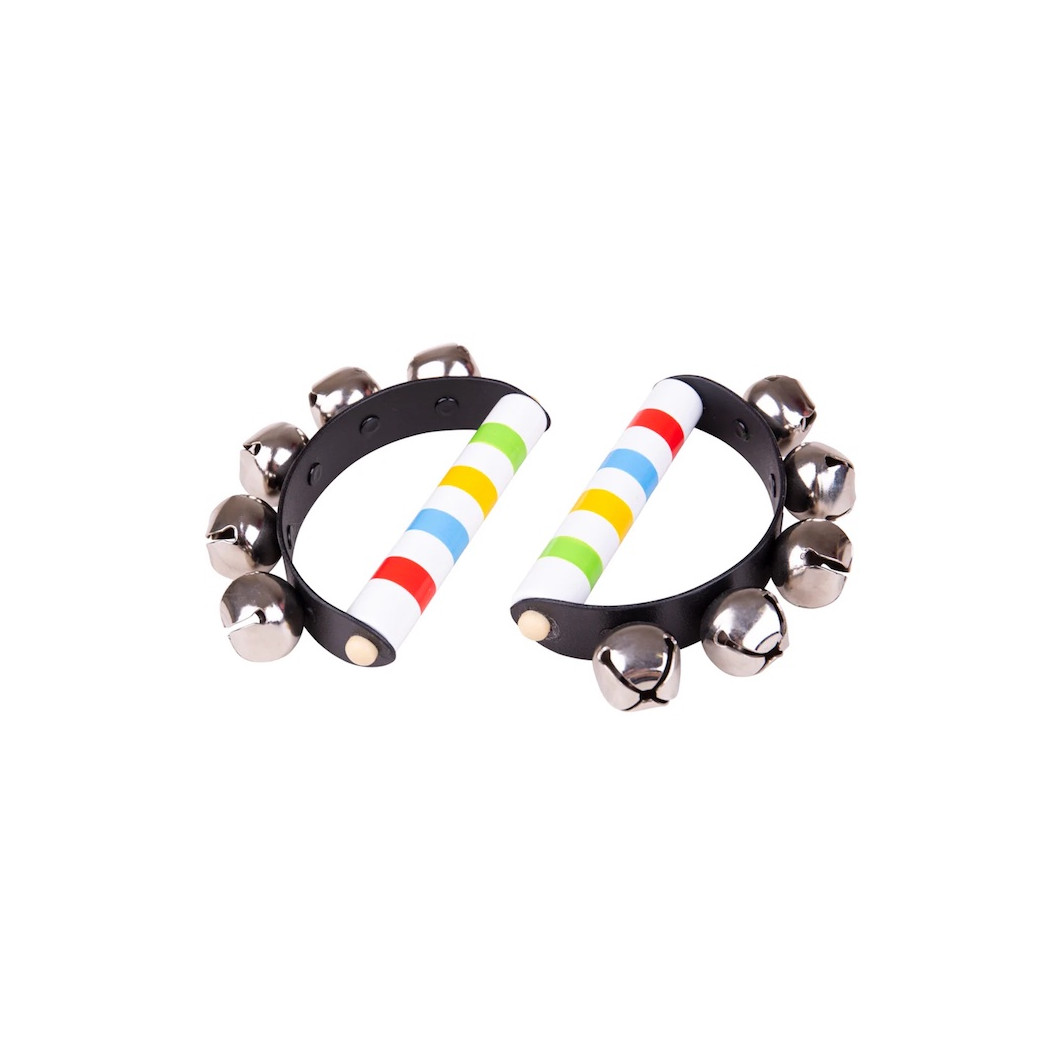 Drewniane Janczary - Dzwonki Ręczne z Uchwytem - Zabawka Muzyczna - BigJigs