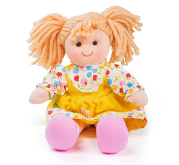 PROMOCJA Daisy - Miękka Laleczka w Żółtej Sukience - Lalka Szmacianka - BigJigs