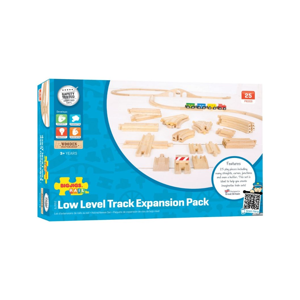 Tory do Rozbudowy - seria Drewniana Kolejka - 25 elementów - BigJigs