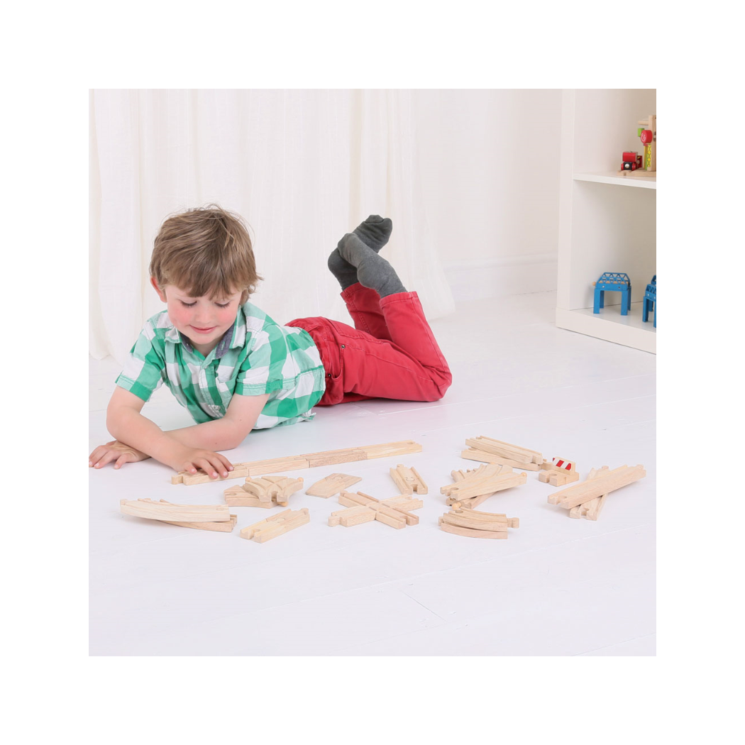 Tory do Rozbudowy - seria Drewniana Kolejka - 25 elementów - BigJigs