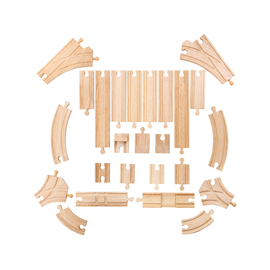 Tory do Rozbudowy - seria Drewniana Kolejka - 25 elementów - BigJigs
