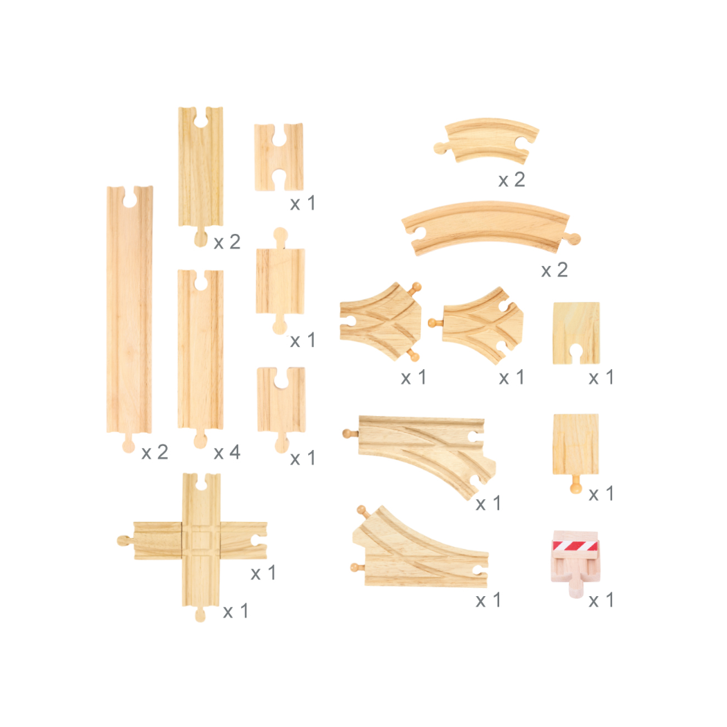 Tory do Rozbudowy - seria Drewniana Kolejka - 25 elementów - BigJigs