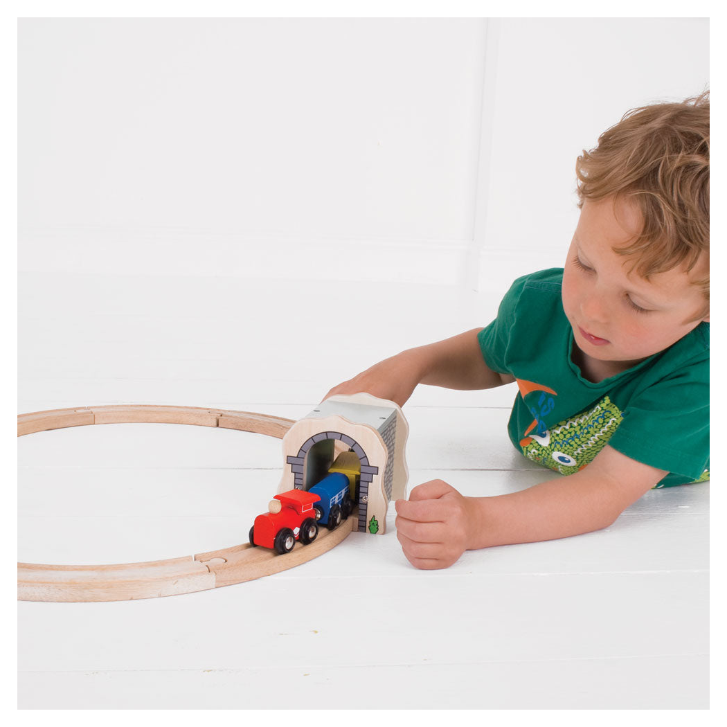 Kamienny Tunel z Torem - seria Drewniana Kolejka - BigJigs