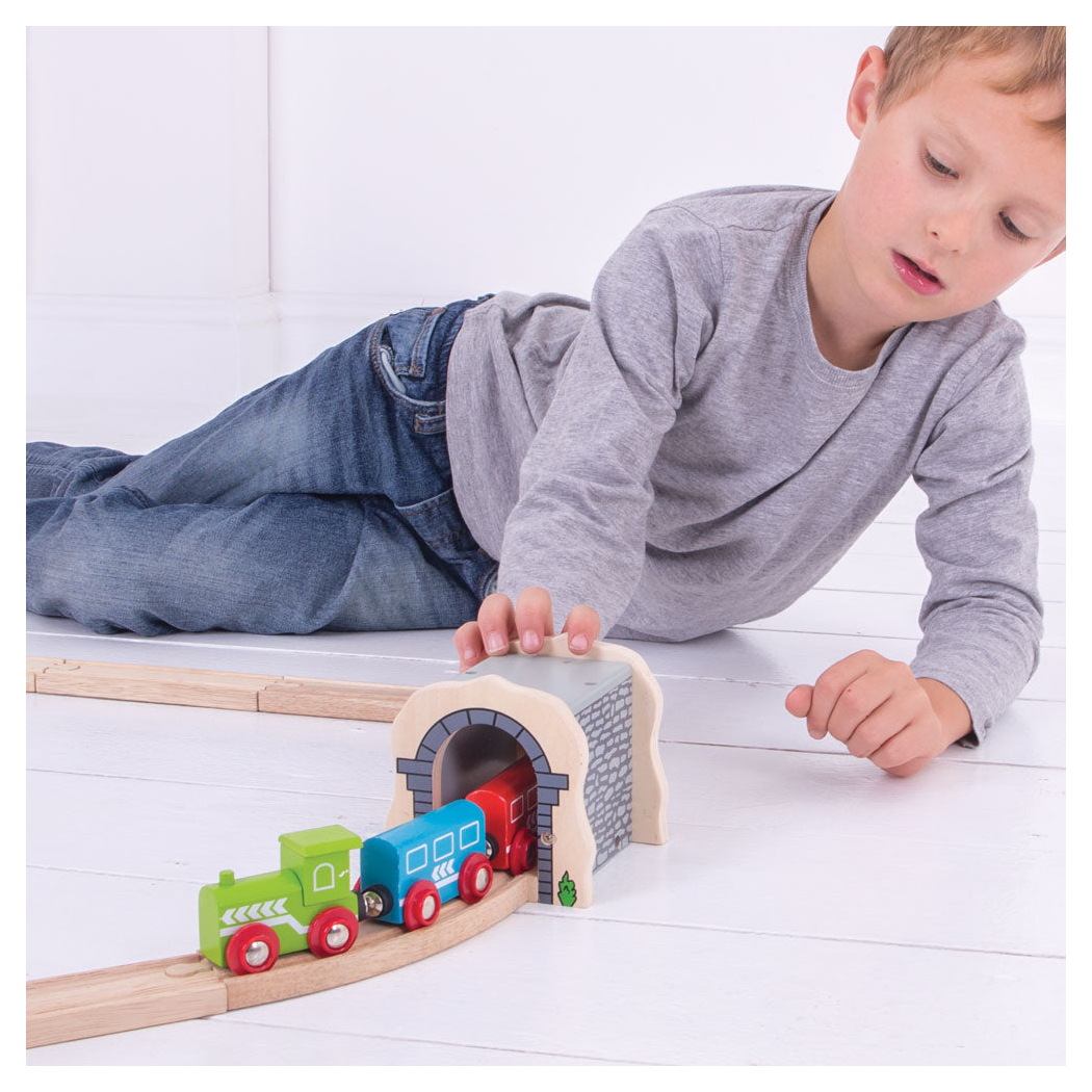 Kamienny Tunel z Torem - seria Drewniana Kolejka - BigJigs