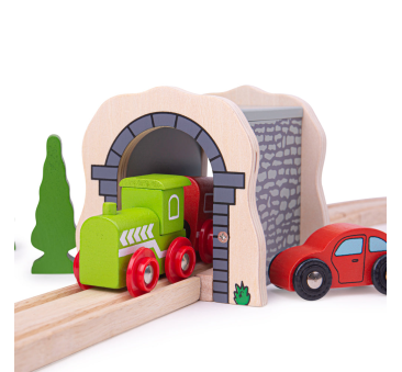 PROMOCJA Kamienny Tunel z Torem - seria Drewniana Kolejka - BigJigs