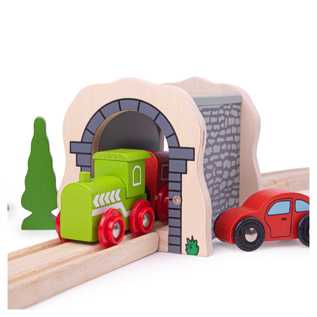 PROMOCJA Kamienny Tunel z Torem - seria Drewniana Kolejka - BigJigs