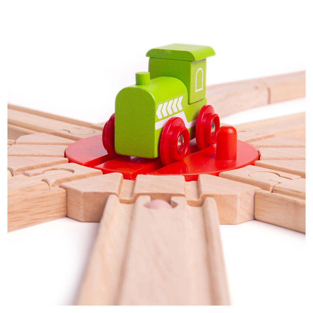 Obrotnica Ośmiokierunkowa - łączy Osiem Torów - seria Drewniana Kolejka - BigJigs