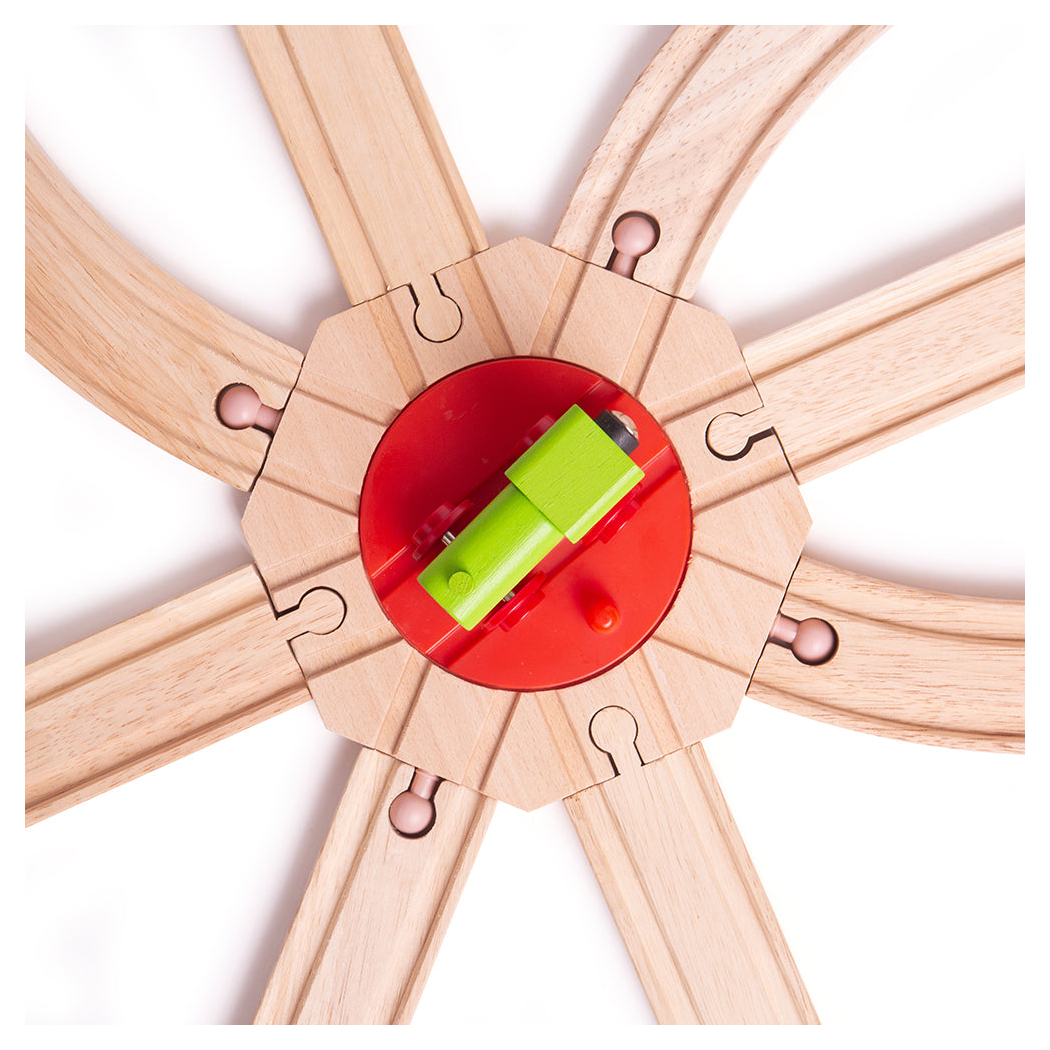 Obrotnica Ośmiokierunkowa - łączy Osiem Torów - seria Drewniana Kolejka - BigJigs