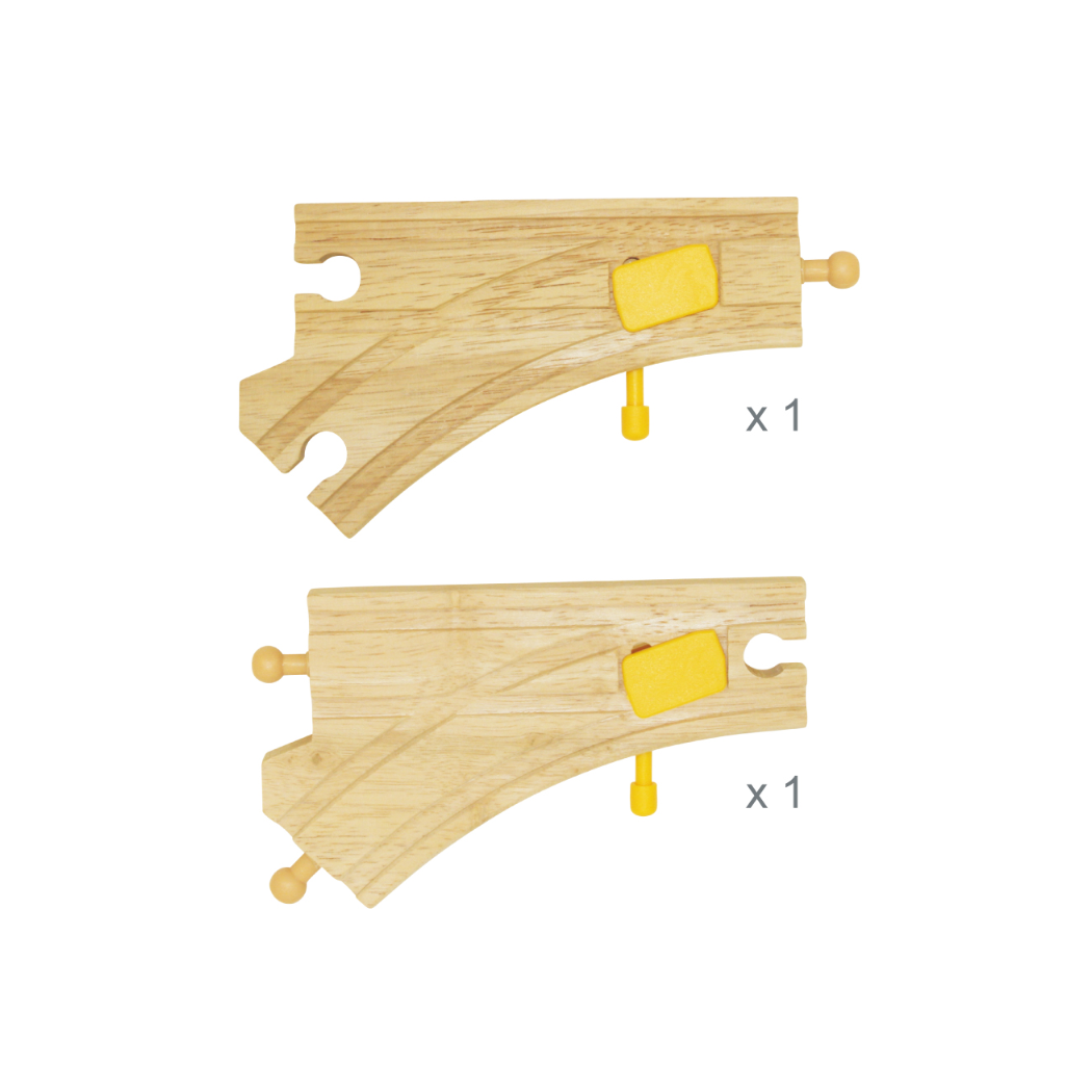 Zwrotnica Mechaniczna - Rozjazd z Przełącznikiem - seria Drewniana Kolejka - BigJigs