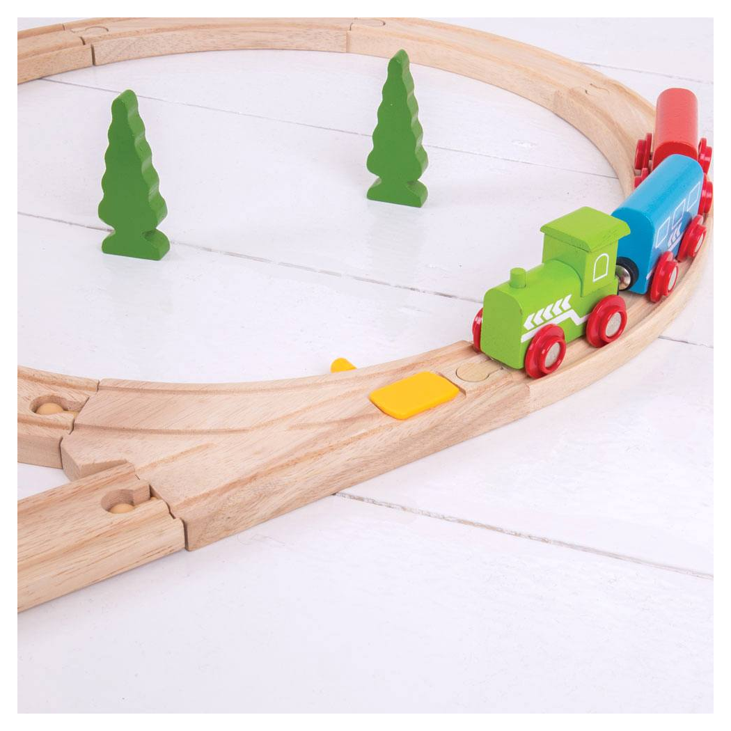 Zwrotnica Mechaniczna - Rozjazd z Przełącznikiem - seria Drewniana Kolejka - BigJigs
