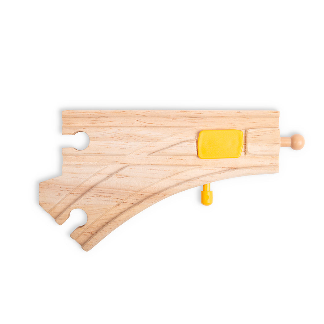 Zwrotnica Mechaniczna - Rozjazd z Przełącznikiem - seria Drewniana Kolejka - BigJigs