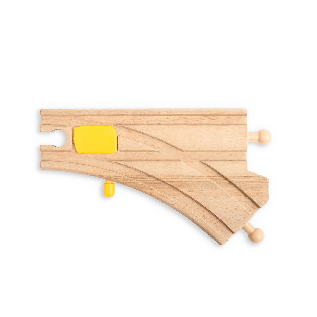 Zwrotnica Mechaniczna - Rozjazd z Przełącznikiem - seria Drewniana Kolejka - BigJigs