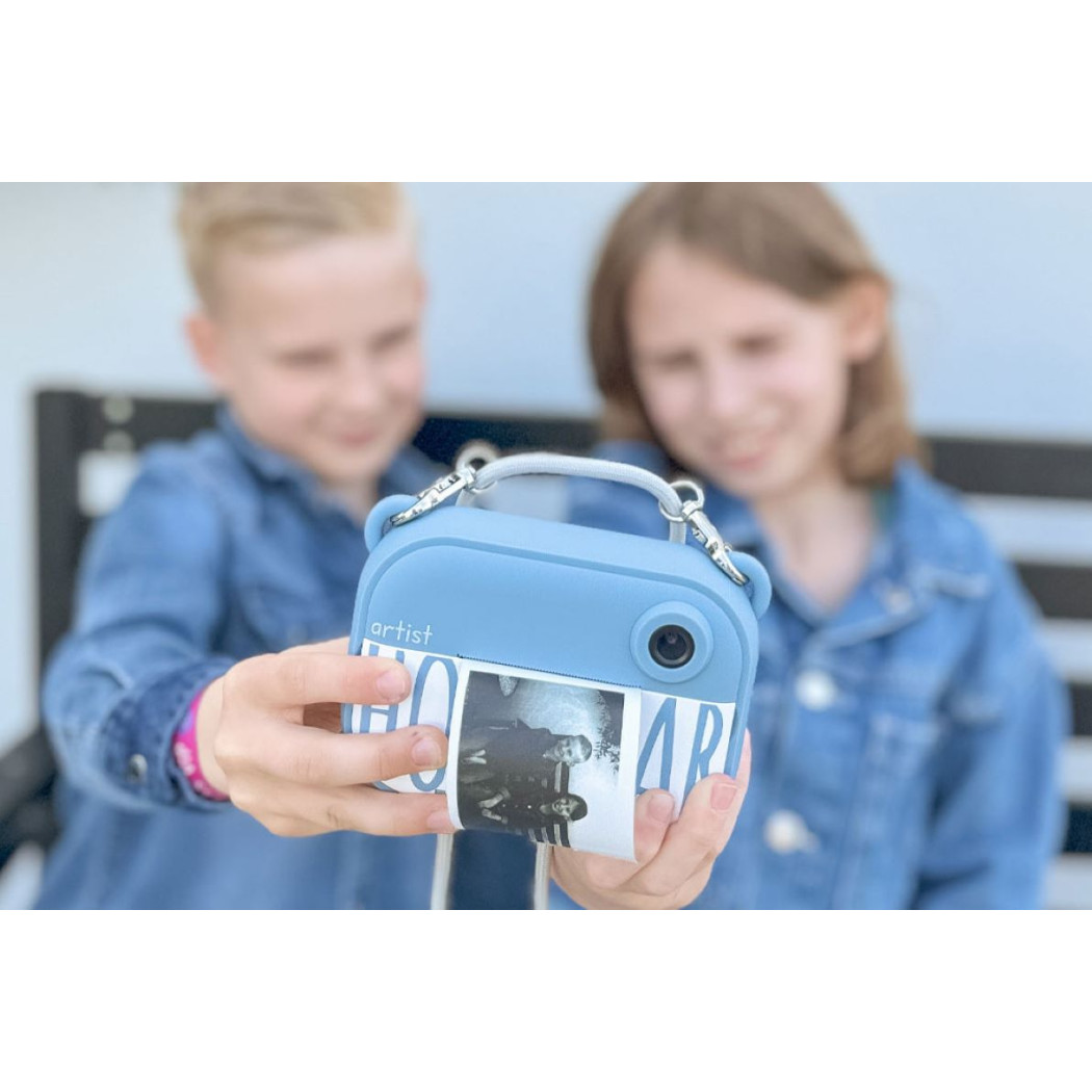 Artist Denim - Aparat Fotograficzny dla Dzieci z Natychmiastowym Wydrukiem - Hoppstar - Niebieski