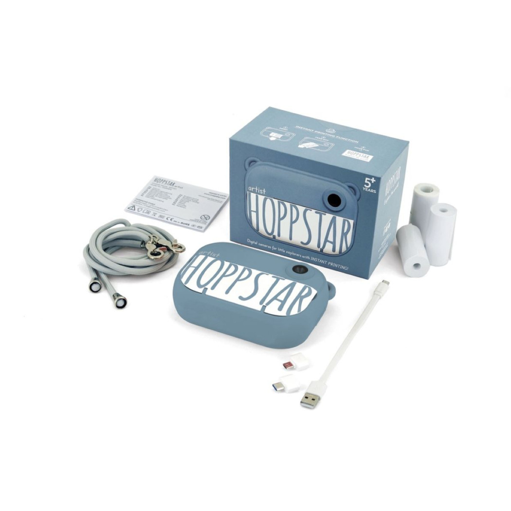 Artist Denim - Aparat Fotograficzny dla Dzieci z Natychmiastowym Wydrukiem - Hoppstar - Niebieski