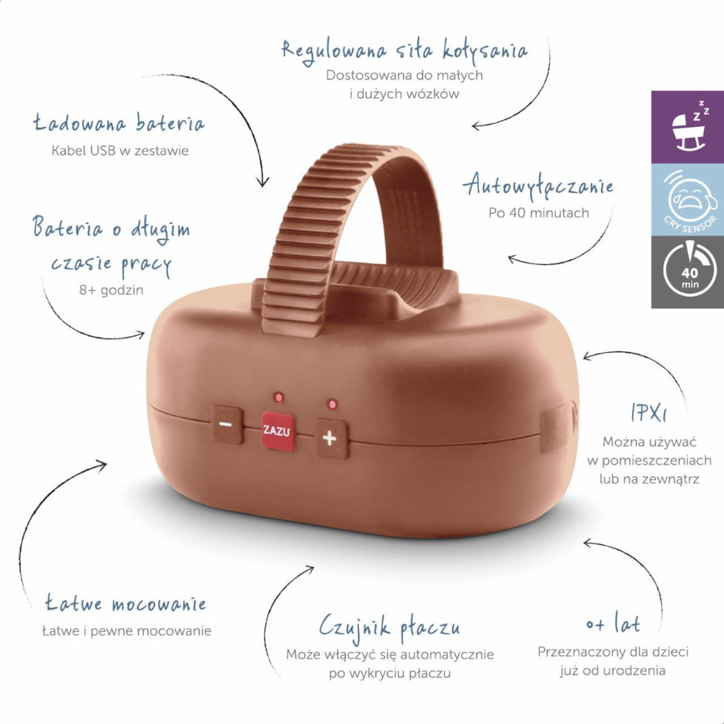 Bujak do Wózka - kolor Ceglasty - Robby Terracota - Zazu