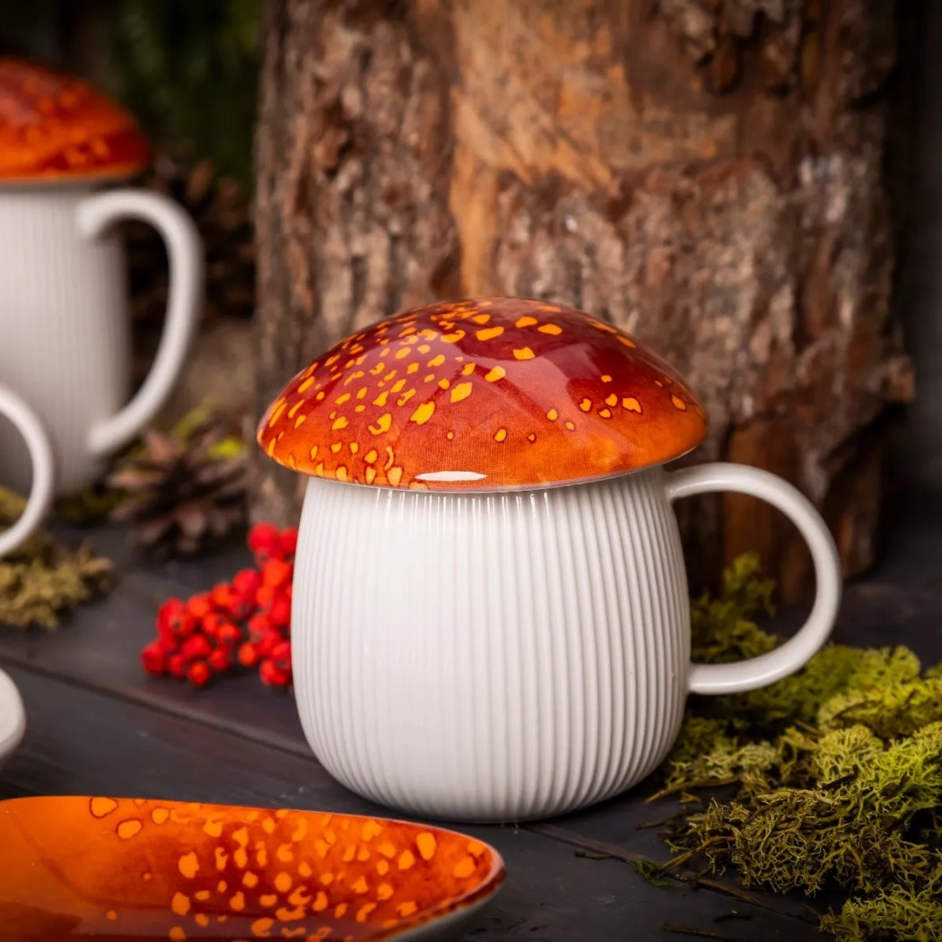 Kubek Grzybek z Rudą Pokrywką 450 ml - Pod Kapeluszem - Altom Design