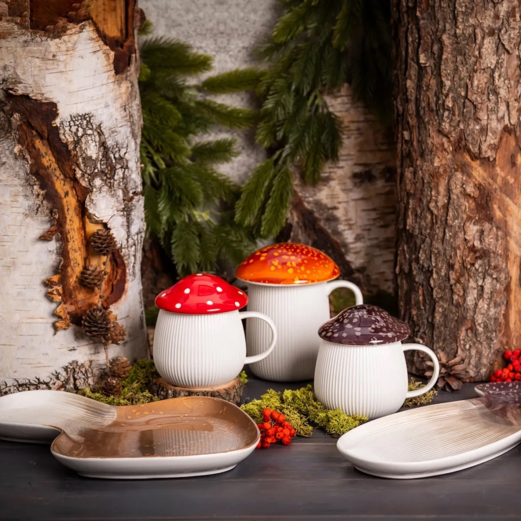 Kubek Grzybek z Rudą Pokrywką 450 ml - Pod Kapeluszem - Altom Design