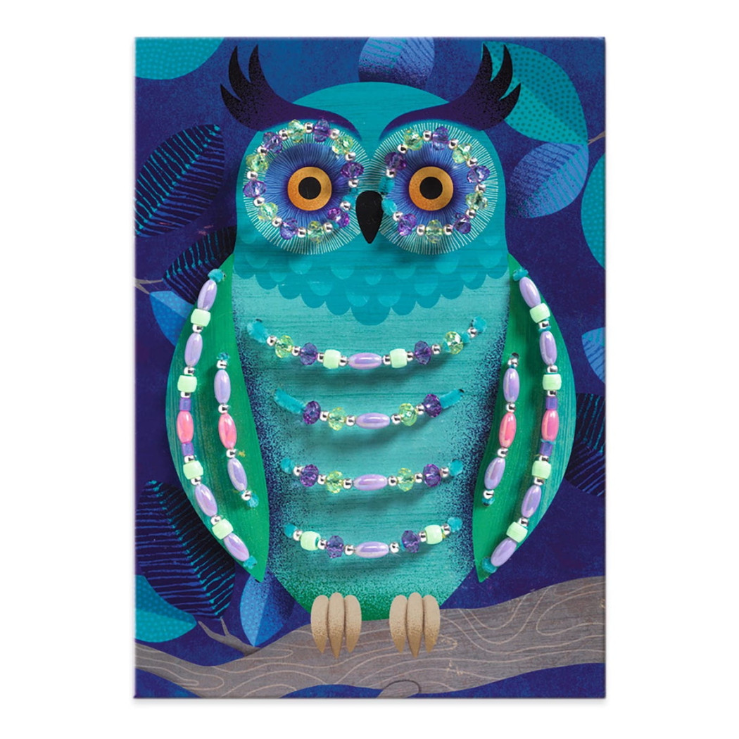 Zestaw Artystyczny Nawlekanie - Zwierzęta Nocą - Djeco