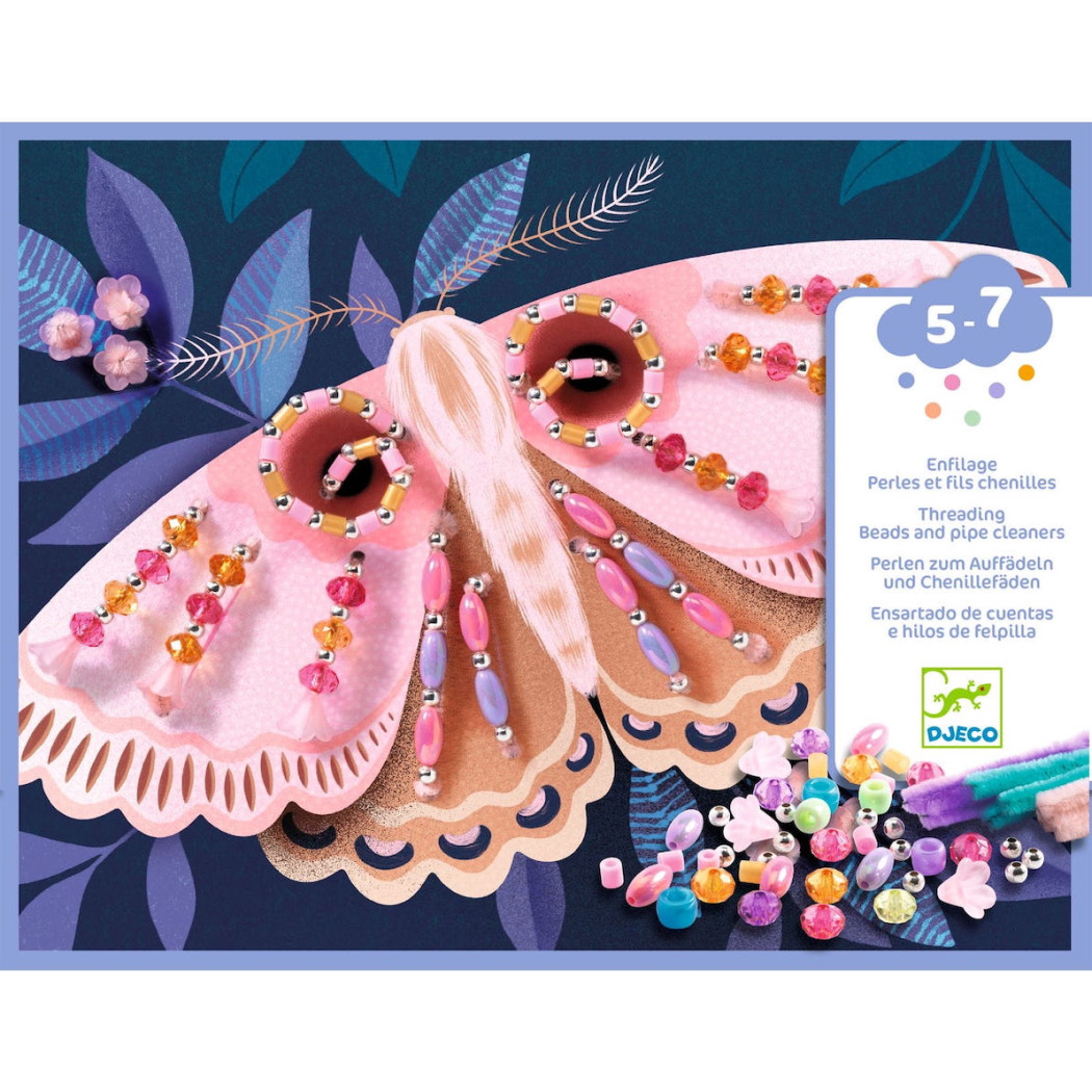 Zestaw Artystyczny Nawlekanie - Zwierzęta Nocą - Djeco