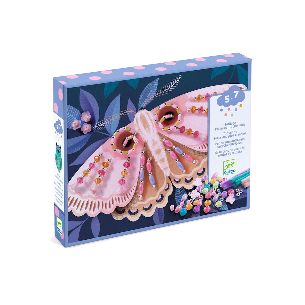 Zestaw Artystyczny Nawlekanie - Zwierzęta Nocą - Djeco