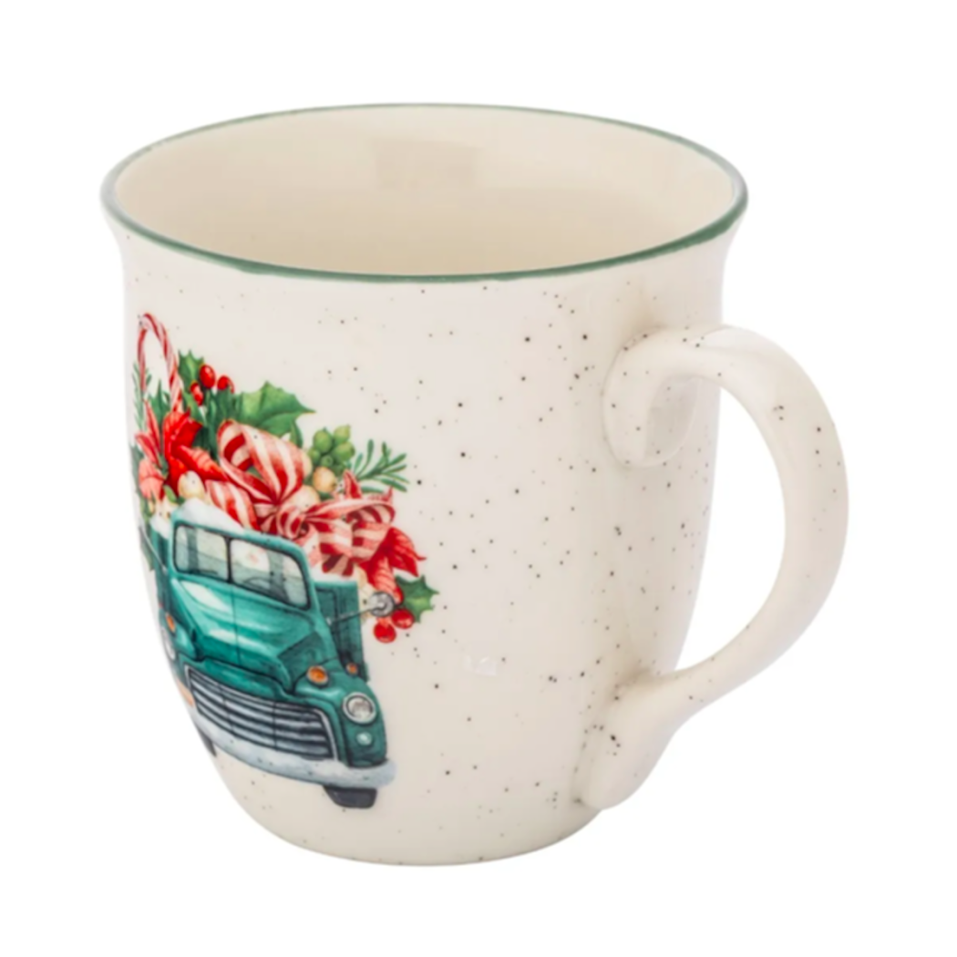 Kubek Baryłka Zielony Świąteczny Samochód 630 ml - Altom Design