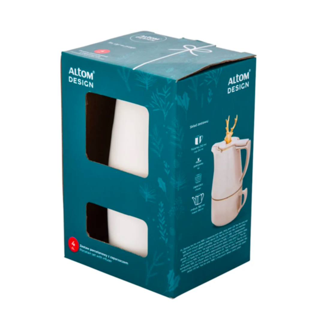 Zestaw do Herbaty - Kubek z Zaparzaczem Złoty Jeleń - Altom Design