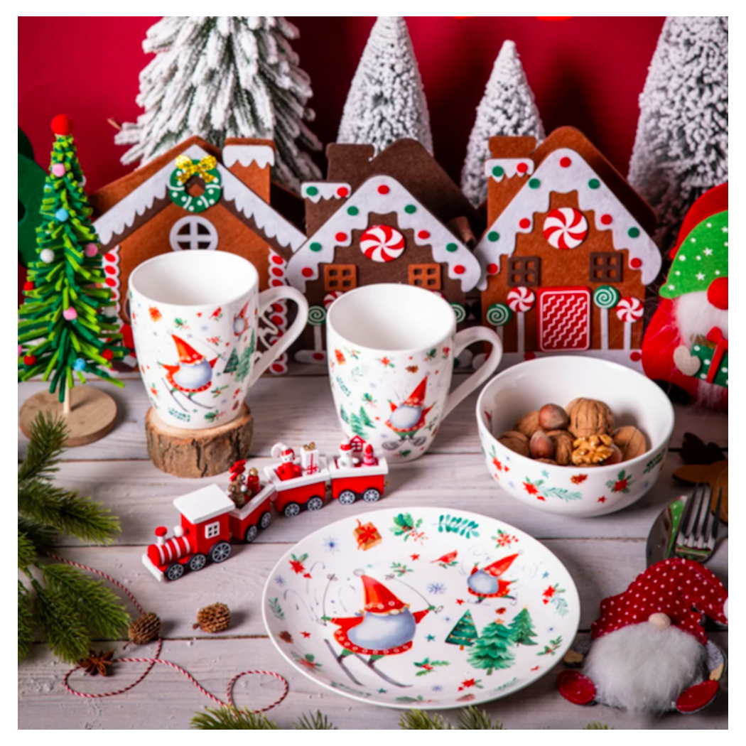 Ciuchcia Drewniana 19 cm - Figurka Świąteczna - Altom Design