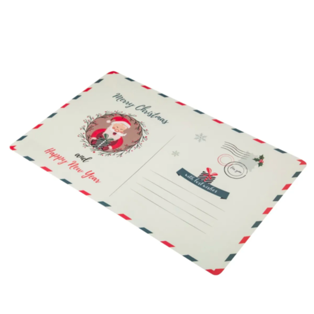 Mata/Podkładka na Stół - Świąteczna Pocztówka z Mikołajem 28X43 CM - Altom Design