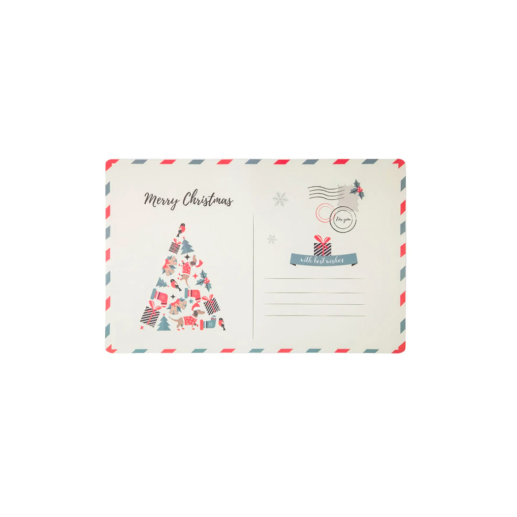 Mata/Podkładka na Stół - Świąteczna Pocztówka z Choinką 28X43 CM - Altom Design