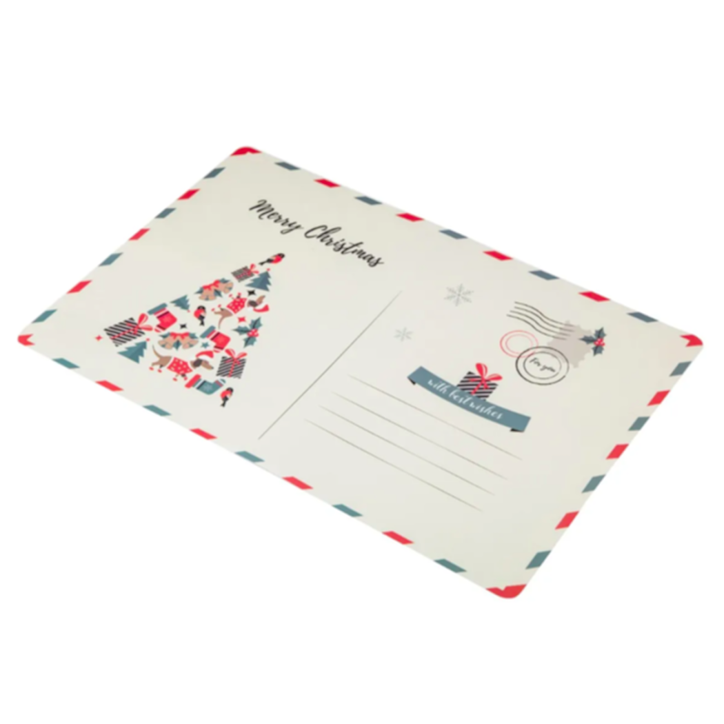 Mata/Podkładka na Stół - Świąteczna Pocztówka z Choinką 28X43 CM - Altom Design