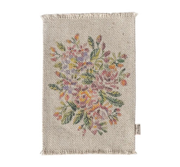 Dywanik w Kwiaty 16x10,5 cm - Rug Flowers Medium - Akcesoria Dla Lalek - Maileg