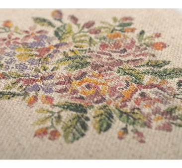 Dywanik w Kwiaty 16x10,5 cm - Rug Flowers Medium - Akcesoria Dla Lalek - Maileg