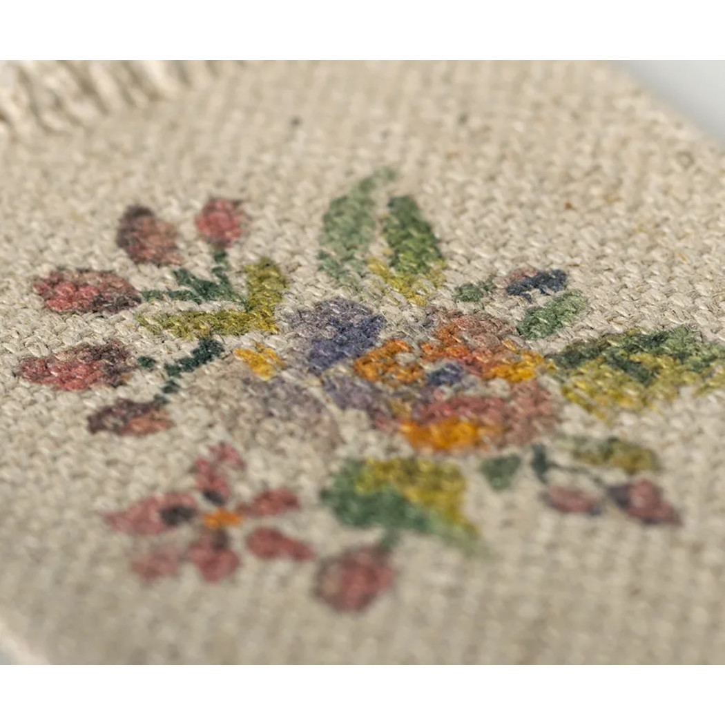 Dywanik w Kwiaty 9x6,5 cm - Rug Flowers Small - Akcesoria Dla Lalek - Maileg